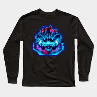 Flaming Skull Long Sleeve T-Shirt